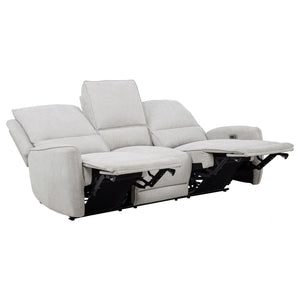 Coaster Sylmar Chenille Upholstered Power Reclining Sofa Dove Grey