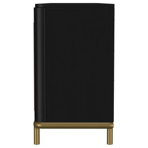 Coaster Arini Rattan Cane 2-Door Tv Stand Media Console Black