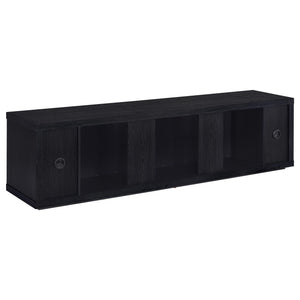 Coaster Deiter 79-Inch Tv Stand Fireplace Media Console Black