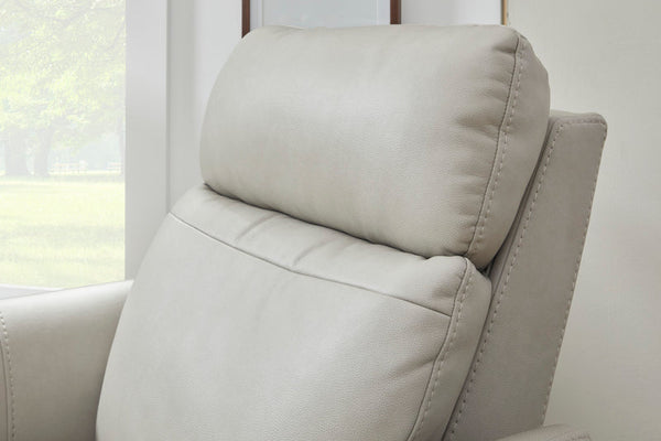 Flexsteel Zero Gravity Artemis Fabric Power Rocking Recliner with Power Headrest, Lumbar, Heat & Massage in Dove