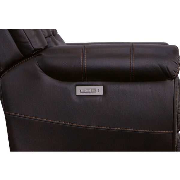 Flexsteel Oscar Fabric Power Recliner with Power Headrest in Molasses