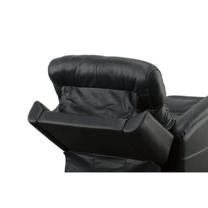 Flexsteel View Leather Power Swivel Recliner with Power Headrest in Ocean