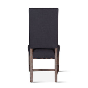 Home Trends Design Upholstered Seating High Back Formal Dining Chair in Charcoal