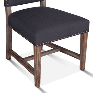 Home Trends Design Upholstered Seating High Back Formal Dining Chair in Charcoal