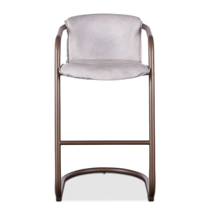 Home Trends Design Portofino Leather Bar Chair Vintage White