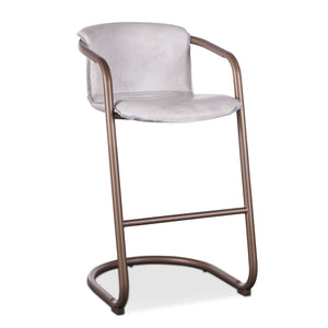 Home Trends Design Portofino Leather Bar Chair Vintage White