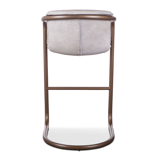 Home Trends Design Portofino Leather Bar Chair Vintage White