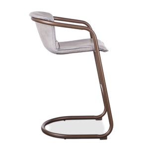 Home Trends Design Portofino Leather Bar Chair Vintage White