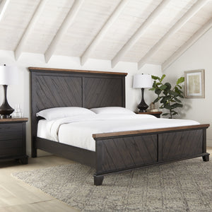 Steve Silver Bear Creek King Bed In Chocolate & Honey Smoke