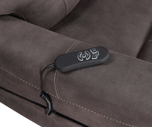 Steve Silver Brisbane Fabric Power Lift Chair With 3-Zone Heat In Neutral Stone