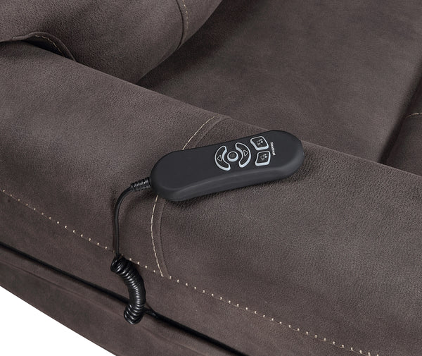 Steve Silver Brisbane Fabric Power Lift Chair With 3-Zone Heat In Neutral Stone
