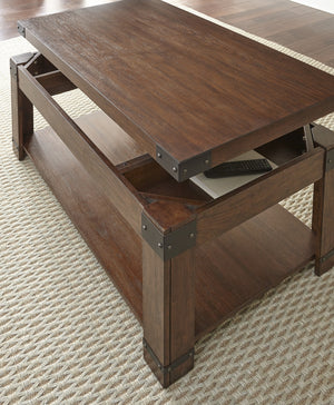 Steve Silver Arusha Lift-Top Cocktail Table In Medium Cherry