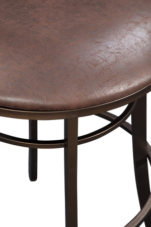Steve Silver Bayview 30-Inch Upholstered Swivel Barstool Finished In Gun Metal Powder