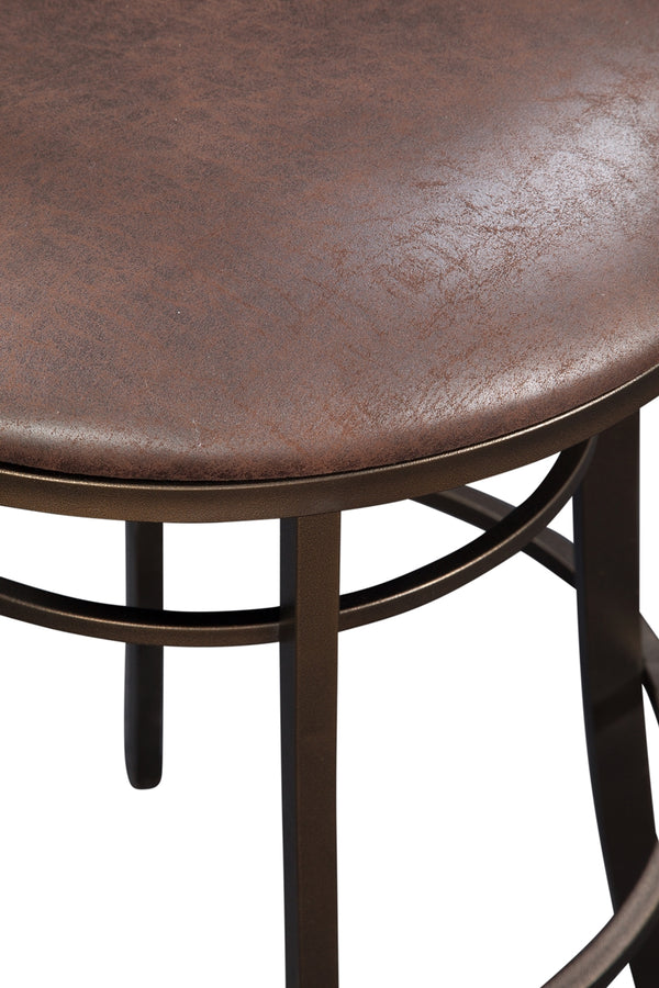 Steve Silver Bayview 30-Inch Upholstered Swivel Barstool Finished In Gun Metal Powder