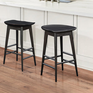 Steve Silver Hilton 24-Inch Backless Counter-Height Stool In Modern Black