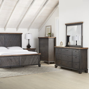 Steve Silver Bear Creek 9-Drawer Dresser In Sable & Antiqued Pewter