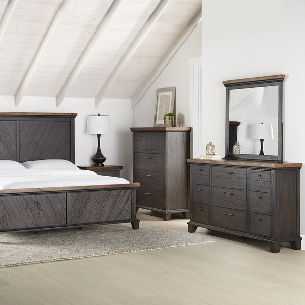 Steve Silver Bear Creek 9-Drawer Dresser In Sable & Antiqued Pewter