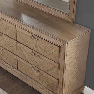 Steve Silver Montana Dresser & Mirror Set In Weathered Sand