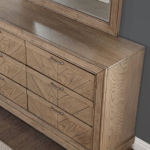 Steve Silver Montana Dresser & Mirror Set In Weathered Sand