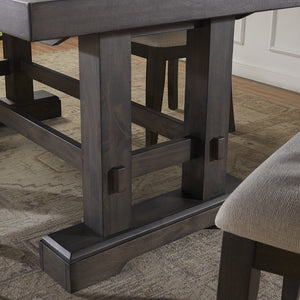 Steve Silver Napa Dining Table, 2 Captains Chairs & 4 Side Chairs Set In Dusky Cedar