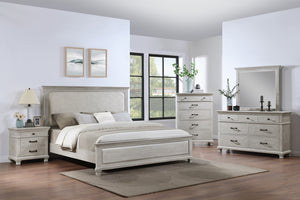 New Classic Silver Sands King/California King Panel Headboard in Gray