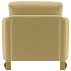 Coaster Corliss Upholstered Curved Track Arm Chair Camel