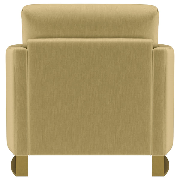 Coaster Corliss Upholstered Curved Track Arm Chair Camel