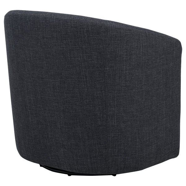 Coaster Mossbrook Fabric Upholstered Swivel Accent Chair Anthracite