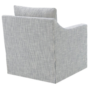 Coaster Winter Upholstered Sloped Arm Accent Swivel Chair Grey