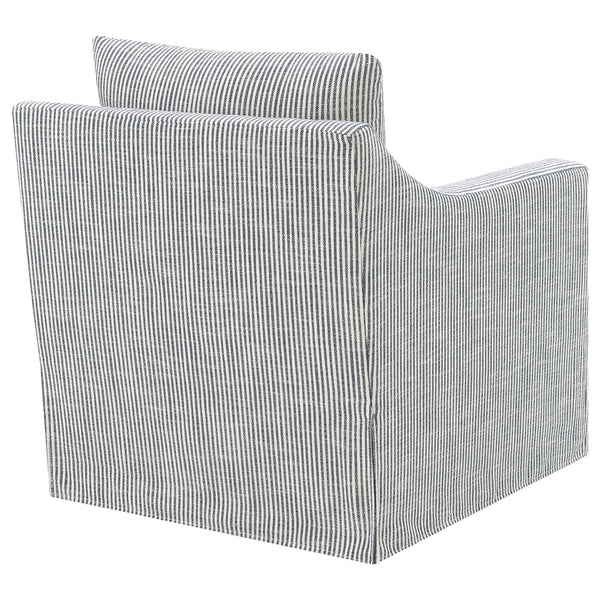 Coaster Winter Upholstered Sloped Arm Accent Swivel Chair Grey