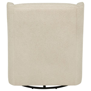 Coaster Serra Boucle Upholstered Swivel Glider Sandy Beige