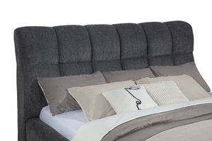 Coaster Nollet 48-Inch Upholstered California King Platform Bed Grey