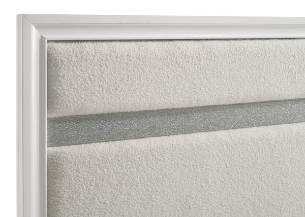 Coaster Miranda 54-Inch Upholstered California King Panel Bed White