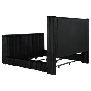Coaster Centergrove Upholstered California King Wingback Tv Bed Black