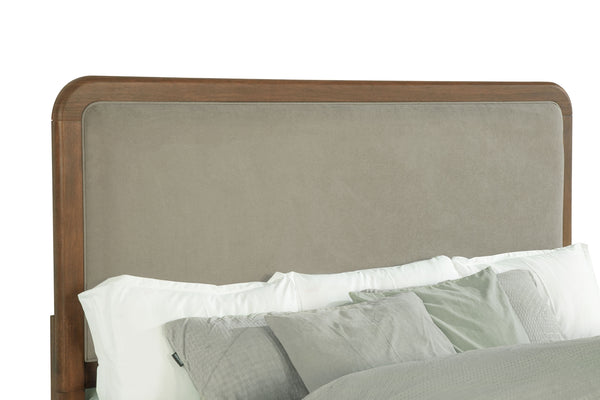 Coaster Maderia 57-Inch Upholstered California King Panel Bed Walnut