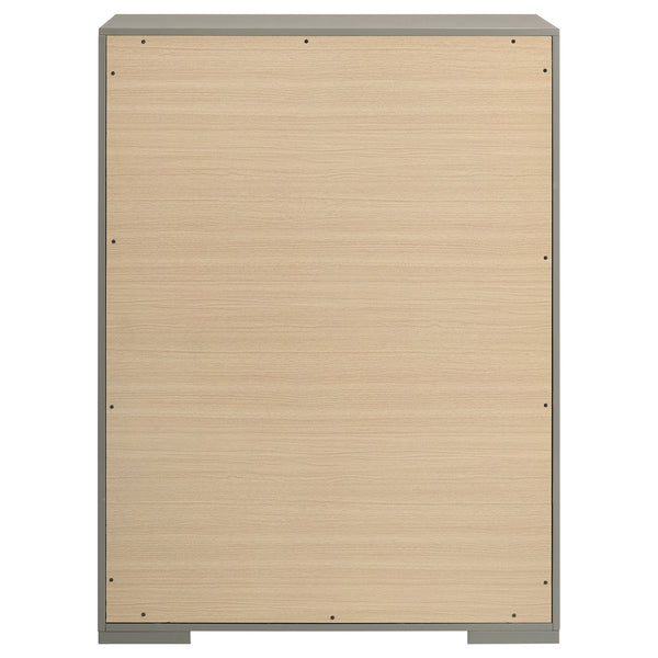 Coaster Ives 5-Drawer Bedroom Chest Of Drawers Grey High Gloss