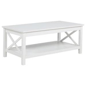 Coaster Skyview 3-Piece Rectangular Lift Top Coffee Table Set White