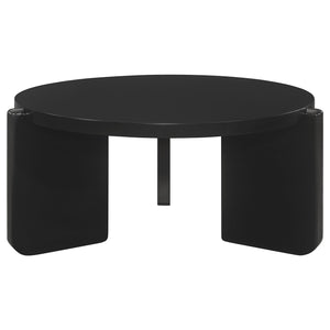 Coaster Cordova 2-Piece Solid Wood Coffee & End Table Set Black