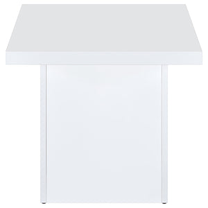 Coaster Devar 2-Piece Square Coffee End Table Set White High Gloss
