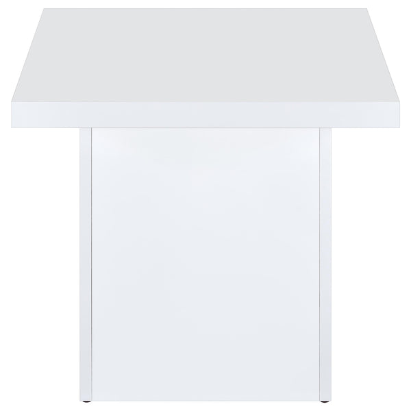Coaster Devar 2-Piece Square Coffee End Table Set White High Gloss