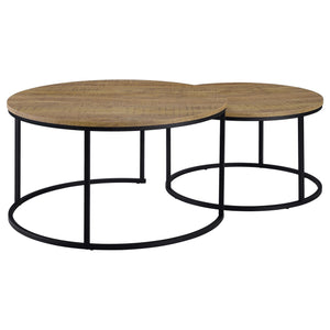 Coaster Lainey 2-Piece Round Nesting Coffee Table Mango