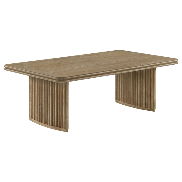 Coaster Adina 2-Piece Wood Coffee Table Set Distressed Light Brown