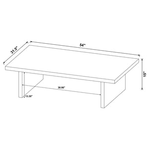 Coaster Max Rectangular Engineered Laminate Coffee Table Black