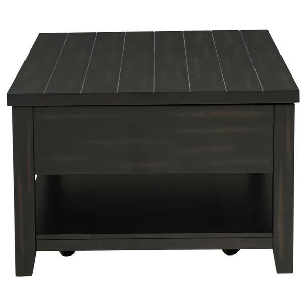 Coaster Payne 48-Inch Mobile Lift Top Coffee Table Distressed Java