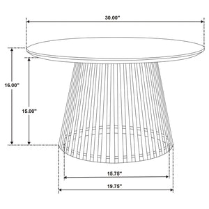 Coaster Touhy Round Solid Wood Cocktail Coffee Table Natural Mango