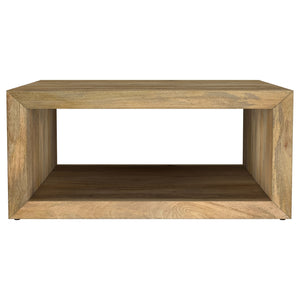 Coaster Benton Square Solid Mango Wood Coffee Table Natural