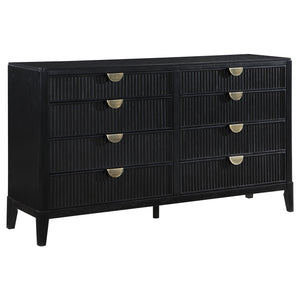 Coaster Brookmead 4-Piece Upholstered King Bedroom Set Black