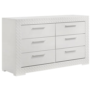 Coaster Ives 5-Piece Queen Bedroom Set White High Gloss