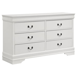 Coaster Louis Philippe 4-Piece Queen Bedroom Set White