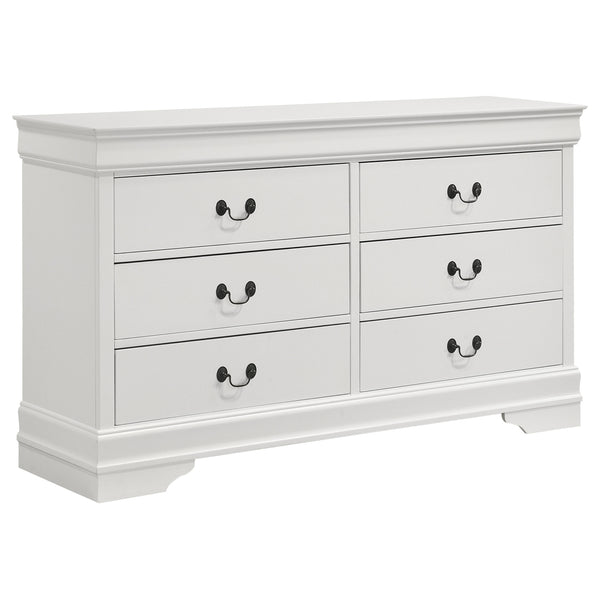 Coaster Louis Philippe 4-Piece Queen Bedroom Set White